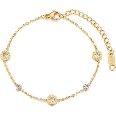 Victoria Filippi Stainless Steel ocelový se zirkony Alinari Gold- chirurgická ocel NRB18019-2/1 Zlatá