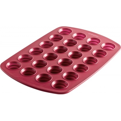 COOX Silikonová forma na muffiny 24ks cca Ø 3,5cm. červená