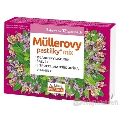 Müllerovy pastilky mix 3 x 12 ks