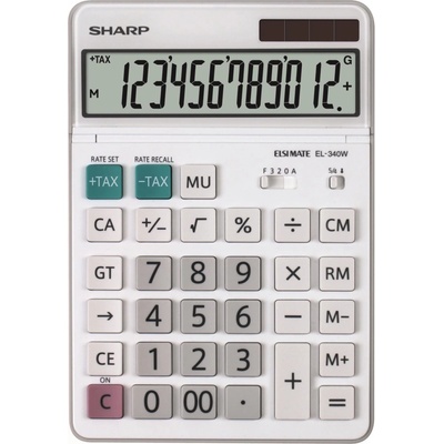 Sharp EL340W - 12-míst, nakl. displej, bílá