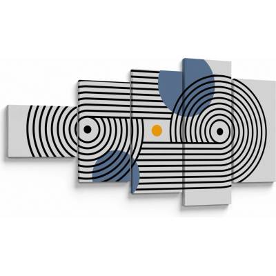 Obraz - Minimalistická abstrakcia N⁰3, päťdielne 110x60 cm