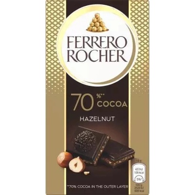 Ferrero Rocher hořká 70 s lískovými ořechy 90 g