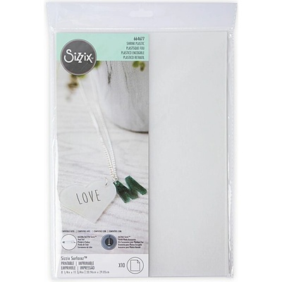 Sizzix Surfacez smršťovací fólie do tiskárny A4 mléčná 10 listů