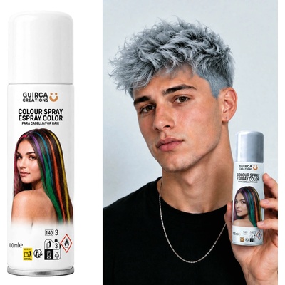 Smiffys Hair Colour Spray stříbrná 125 ml