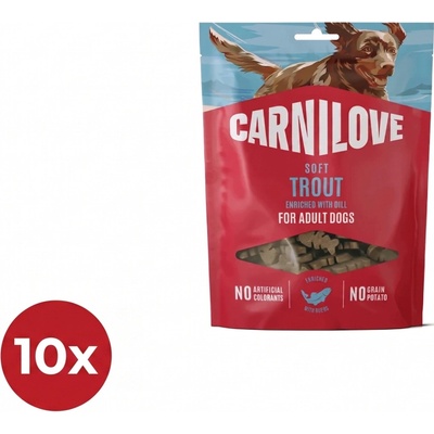 Carnilove Dog Soft Snack Trout enriched with Dill 10 x 200 g