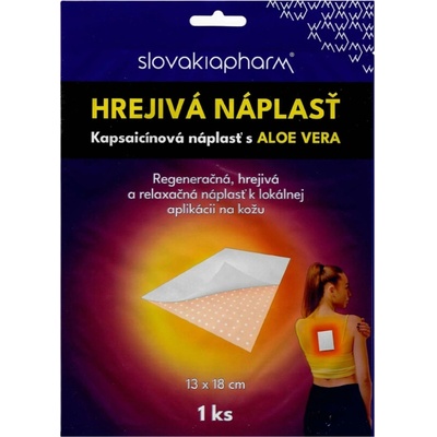 Slovakiapharm Hřejivá náplast s Aloe vera 13 × 18 cm 1 ks