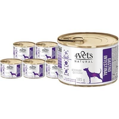 4Vets Dog Natural Veterinary Exclusive Gastro Intestinal 6 x 185 g