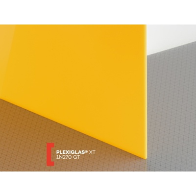 Röhm Plexisklo Plexiglas XT 3 mm 1N270 propustnost 17% 2050 x 3050 mm žluté 1 ks