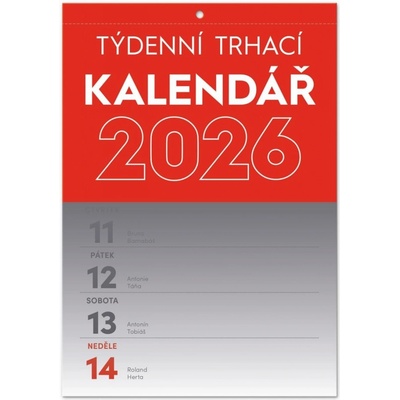 NOTIQUE Nástěnný Trhací týdenní A5 2025