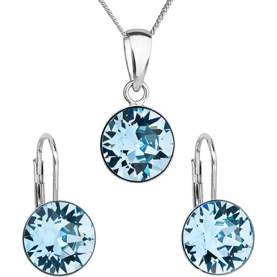 Pavona sada s krystaly Swarovski náušnice a přívěšek modré kulaté 39140.3 aqua – Hledejceny.cz
