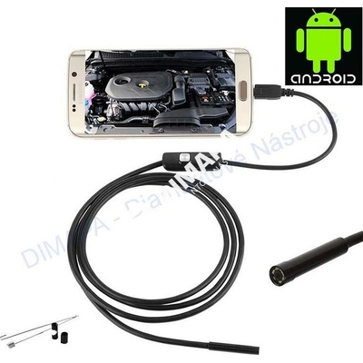 2 m USB mikroskop, endoskop pre Android telefón, kamera, špionažný set