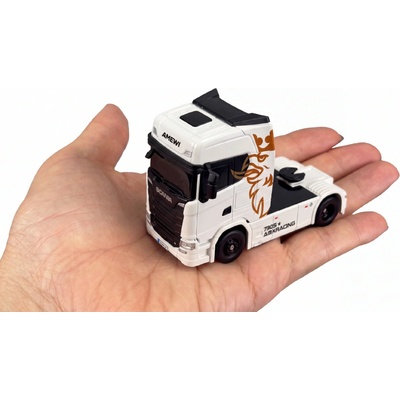 Amewi Trade RC Mini Scania 730S RTR s návěsem 1:64 proporcionální 4x4 bílá