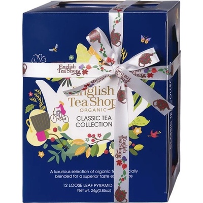 ENGLISH TEA SHOP Darčeková súprava organického čaju Classic modrá 12 ks