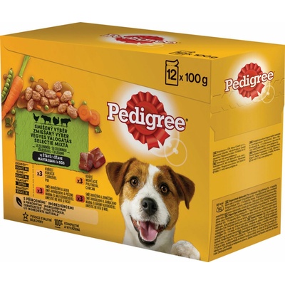 Pedigree Adult mäsový výber so zeleninou v šťave 12 x 100 g