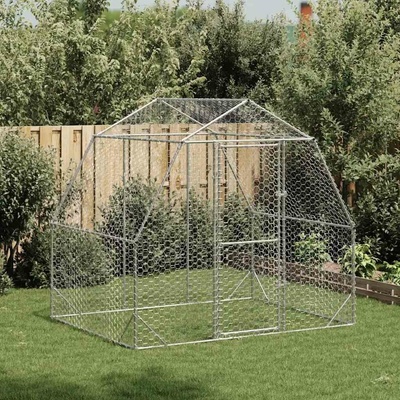 vidaXL Výběh pro slepice 2 5 × 2 × 2 25 m pozinkovaná ocel 9799.4104029