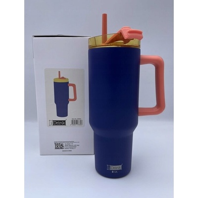 I Drink termohrnek Travel Mug s brčkem 1200 ml modrý