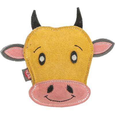 Trixie Cow hlava krávy 17 cm pravá kůže žlutá