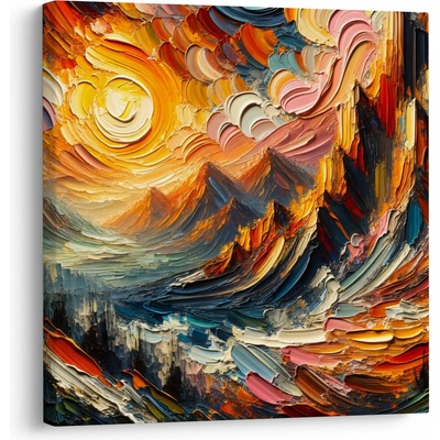 Obraz - Hory zalité sluncem, jednodílný 70x70 cm