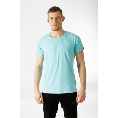 GoldBee pánské tričko Organic Turquoise modrá