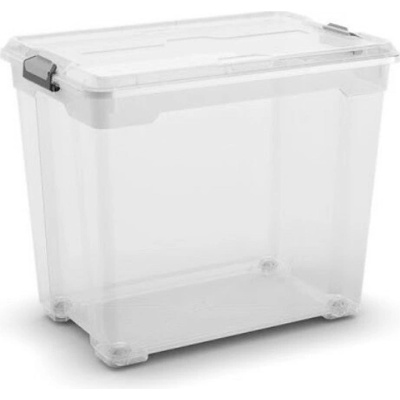 Keter Plastový úložný box Moover box XXL 80 l 58 x 38 x 49 transparentné veko