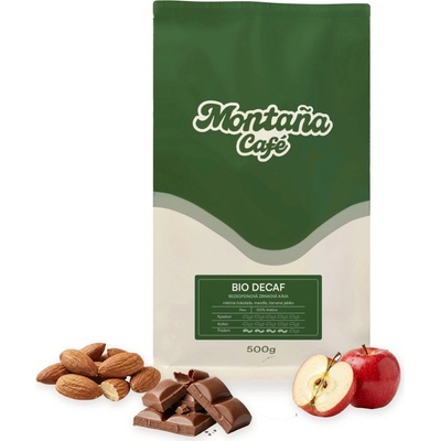 Café Montaña Bio Swiss Water Decafbio bez kofeinu zrnková 0,5 kg