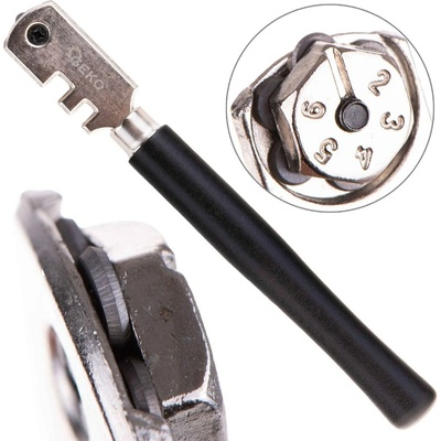 Geko Nůž na řezání skla – 6 řezných koleček (Geko G02697)