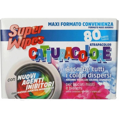 Super Wipes pracie obrúsky na zachytávanie farby 80 ks