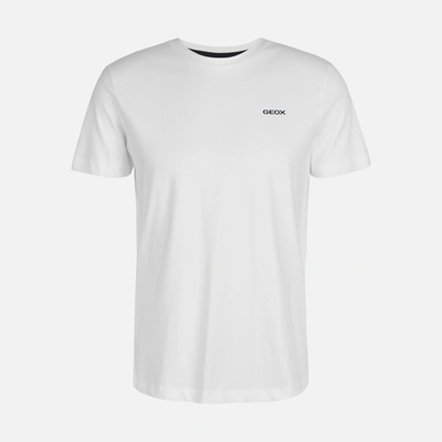 Geox Bílé pánské tričko G012248 Bílá