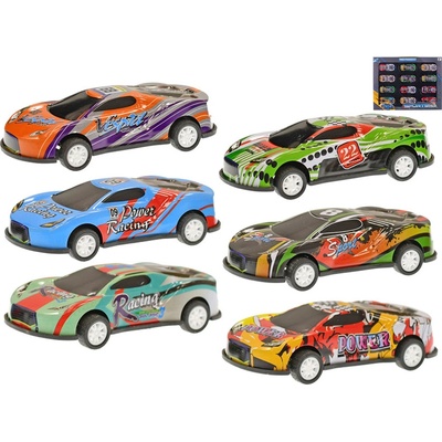Mikrotrading Auto závodní 8,5 cm kov zpětný chod 12 ks v krabičce