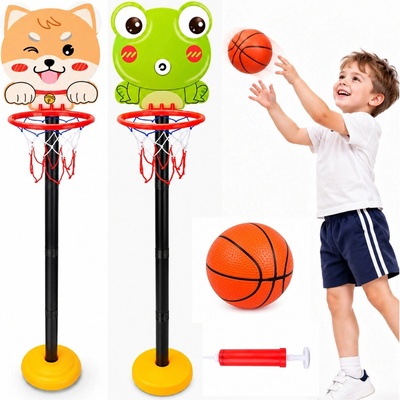 LEAN Toys BASKETBALOVÝ KOŠ PRO DĚTI ŽABKA Nastavitelný 52-110cm MÍČ PUMPIČKA – Hledejceny.cz