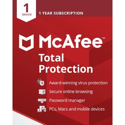 McAfee Total Protection 1 lic. 12 mes.