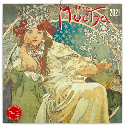 Poznámkový Alfons Mucha 30 × 30 cm ium Západní 2021