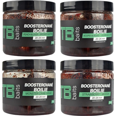 TB Baits Boosterované Boilies Strawberry 120 g 20-24 mm