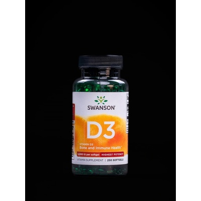Swanson Vitamin D3 5000 IU Vyšší účinnost 250 softgel kapslí