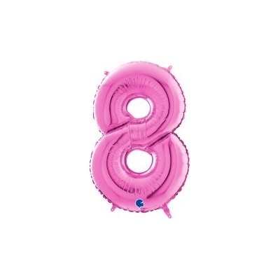 GRABO fóliový balónek ČÍSLICE FUCHSIA 8 66cm,26 nafukovací