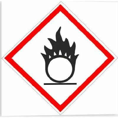 Traiva s.r.o OXIDUJÍCÍ - Symbol CLP (GHS) 03 Verze: Samolepka 26 x 26 mm tl. 0.1 mm - arch 77 ks - Kód: 04527