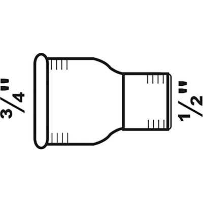 Kirchhoff redukční dvojitá objímka 24,2 mm (3/4 vnitřní závit) x 18,7 mm (1/2 vnitřní závit) Pozinkovaná