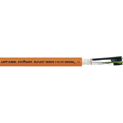 Lapp ÖLFLEX® SERVO 719 CY 1020045/500 servo kábel 4 G 1.5 mm² + 2 x 1 mm², 500 m, oranžová