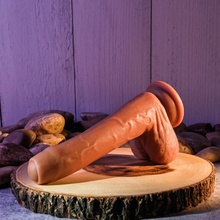 Evolved Peek A Boo Vibrating Dildo 8 Inch Dark