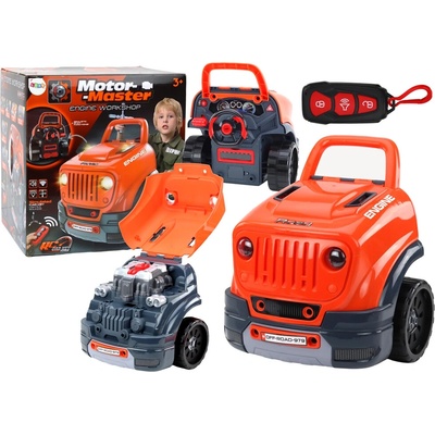 LEANToys Dětská sada pro automechanika- dílna oranžová