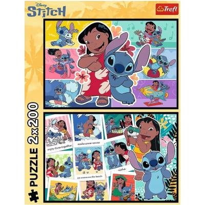 Trefl Lilo & Stitch Šťastný život Stitche 2x 200 dielov