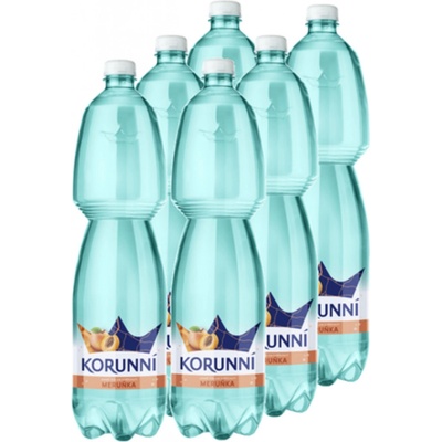 Korunní meruňka jemně perlivá voda 6 x 1,5 l
