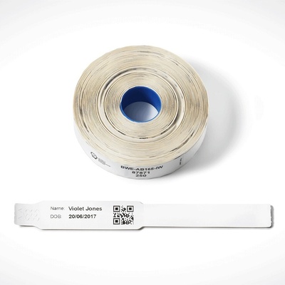Brother identifikační naramek pro děti 165mm x 20mm, bílá, 250 ks, BWEAB279PW, pro přímý t