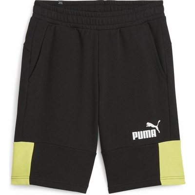 Puma ESS+ BLOCK SHORTS 10 TR čierna žltá biela