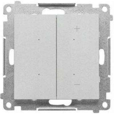 Kontakt-Simon Stmívač Simon 55 pro stmívatelné LED, tlačítkový (modul) Matný hliník TESL1.01/143