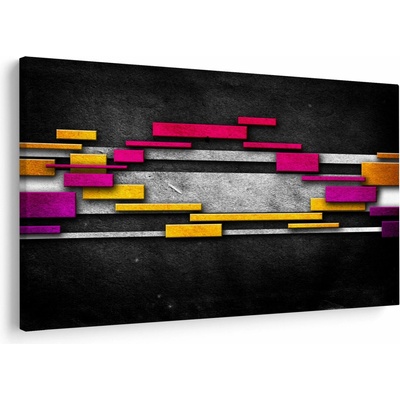 Obraz farebné abstrakcie na čiernom pozadí, jednodielne 150x100 cm