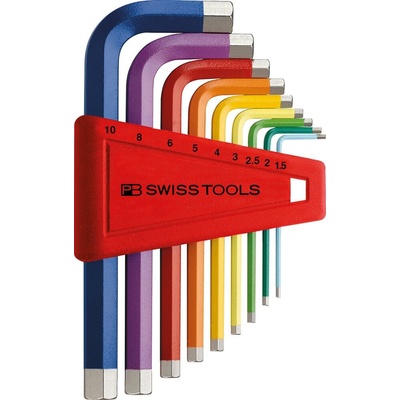 PB Swiss Tools Zástrčné klíče imbus 1,5 - 10 mm PB 210.H-10 RB