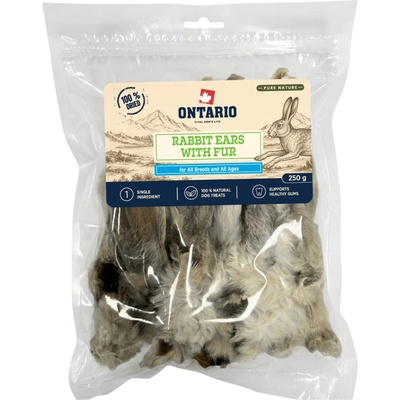 Ontario Pure Nature Králičí uši se srstí 100 g