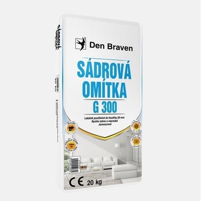 DEN BRAVEN Sádrová omítka G300 20kg bílá