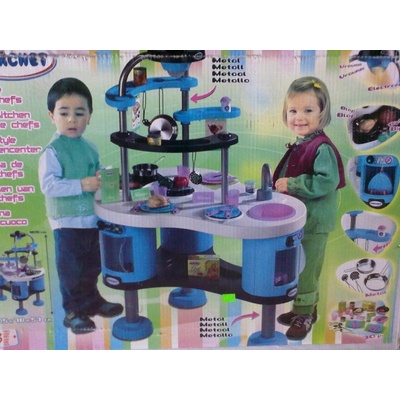Smoby 501086 Kuchynka Berchet kovová s kombináciou plast elektrická zvuková